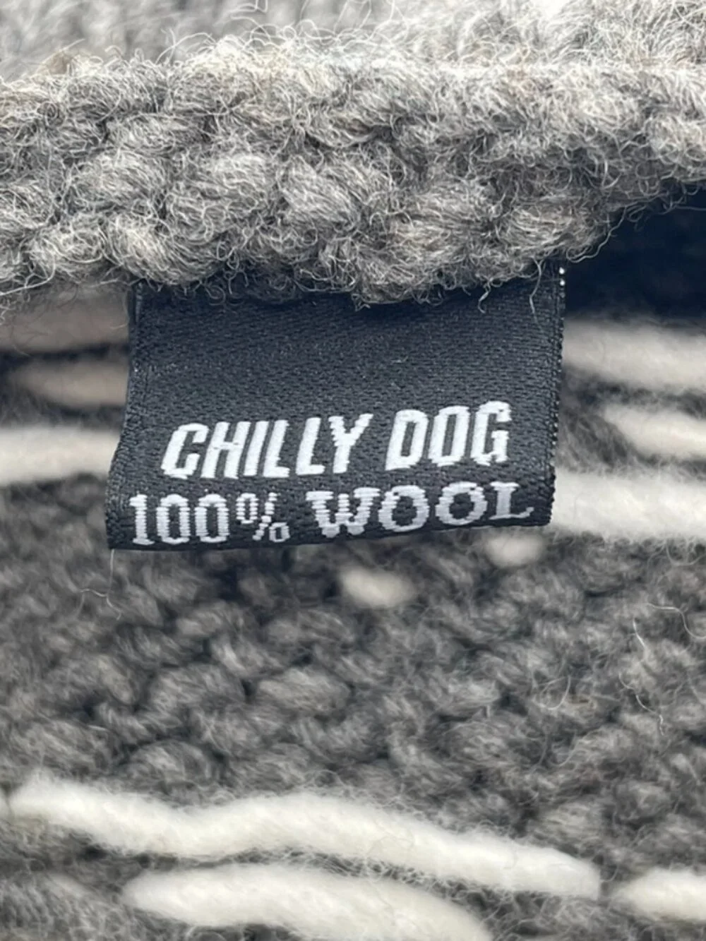 NWT Chilly Dog Light Blue Fair Isle Hand Knit Wool Dog Sweater